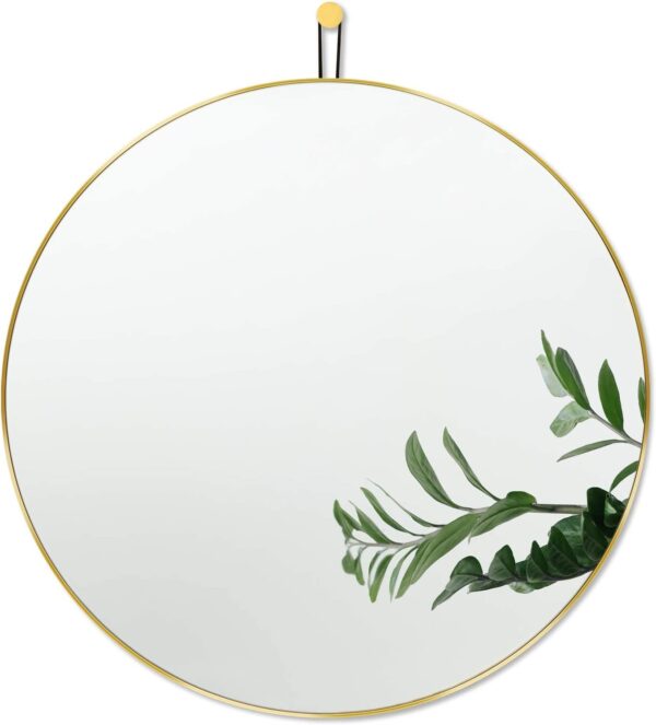 Harmati Round Mirror Circle Gold - Circular Mirror 20 Inch Metal